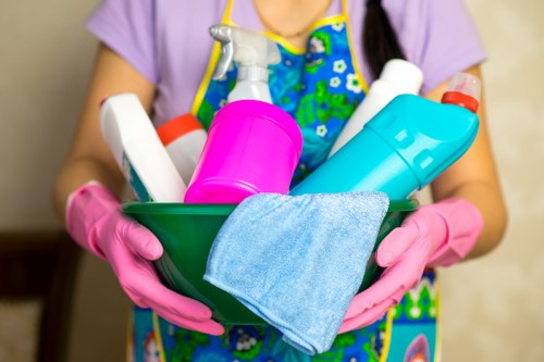 Deep cleaning a Putney rental property living room