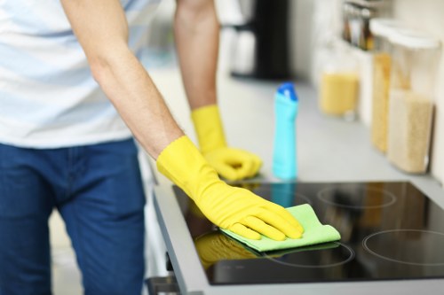Commercial hard floor maintenance for a Putney business interior